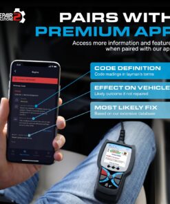 BLCKTEC 420 Bluetooth OBD2 Scanner Diagnostic Tool - Vehicle Code Reader for Car - Clears Check Engine Light - Comes with Premium OBD App On IOS & Android - Works For All Cars 1996 & Newer 35 71ImLq3iEfL