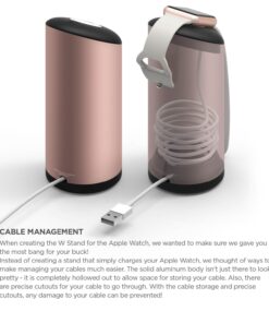 elago W Charging Stand Compatible with Apple Watch Series Ultra2/Ultra/9/8/7/6/SE/5/4/3/2/1/SE (49mm, 45mm, 44mm, 42mm, 41mm, 40mm, 38mm) - Premium Aluminum, Fits Within Car’s Cupholder (Rose Gold) Rose Gold 14 71ImSbLoNkL