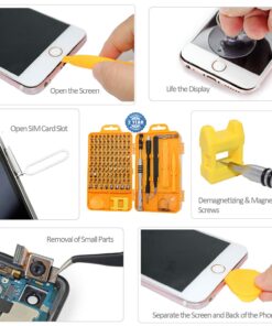 Precision Screwdriver Set Magnetic - Professional 110 in 1 Screw driver Tools Sets, PC Repair Tool Kit for Mobile Phone/Tablet/Computer/Watch/Camera/Eyeglasses/Other Electronic Devices 110 Yellow 38 71In8RghqdL