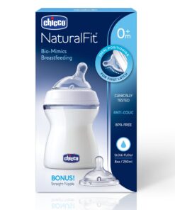 Alternative view of Chicco NaturalFit Baby Bottle Slow Flow with Bonus Straight Nipple, 0 Months+, 8 Ounce
