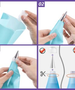 GOOTRADES 7 Pcs-Set Cake Decorating Tips (5 Writing Tube,1 Coupler,1 Silicone Pastry Bag) 22 71IoZLsHG8L