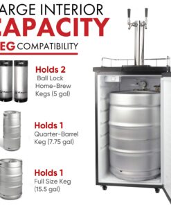 Kegco HBK199S-2 Keg Dispenser 2 Faucet Stainless Steel 14 71IpNosyfRL