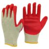 Safety Grip Protection Economical Gloves- String Knit Latex Dipped Palm Gloves, Nitrile Coated Work Gloves for General Purpose, One Size, Red (Pack of 100 pairs) 16 71IscTsVL0L