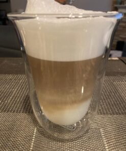De'Longhi DeLonghi Double Walled Thermo Latte Glasses, Set of 2, 2 Count (Pack of 1), Clear, 330 milliliters Latte Glasses (set of 2) 43 71ItCxbYqXL