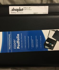 Samsill Professional Resume Padfolio with Secure Zippered Closure, 10.5 x 13 inches, Sleeve for 10.1 inch Tablet, 8.5 x 11 Notepad, Black Full Size 45 71IugONjTLL