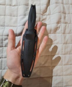 Kershaw Secret Agent (4007); Concealable Boot Knife with Strong Single Edge 4.4 Inch 8Cr13MoV Steel Blade; Arrives with Dual Carry Molded Sheath and Stealthy Non-Reflective Black Oxide Finish, 3 OZ 38 71Iver9bFYL