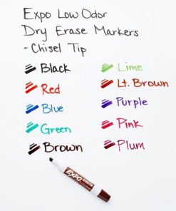 EXPO Black Dry Erase Markers, 8 Count Pack, Chisel Tip (Low-Odor) 7 71IvzlXZebL