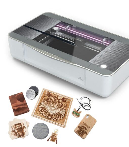 Glowforge Plus Laser Cutter - Create 10x Faster in Wood, Acrylic, Leather... Even Chocolate. Print Jewelry, Signs, Furniture - Anything You Imagine. Free Software Works with Mac, PC, Tablet, & More.