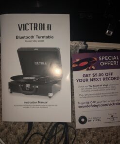 Victrola Vintage 3-Speed Bluetooth Portable Suitcase Record Player with Built-in Speakers | Upgraded Turntable Audio Sound|Retro Map, Model Number: VSC-550BT-P4 Retro Map 32 71Ix7OwDT2L