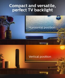 Philips Hue Smart Play Light Bar Base Kit, Black - White & Color Ambiance LED Color-Changing Light - 2 Pack - Requires Bridge - Control with App - Works with Alexa, Google Assistant and Apple HomeKit 2-Pack with Plug 29 71IxDXuKXeL 1