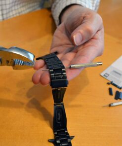 SE JT6218 5-Piece Watch Band Link Remover Kit - Includes Dual Head Hammer, Band Holder, Pin Punches (0.8, 0.9, 1.0mm) for DIY Watch Adjustments and Repairs 29 71IzhLrSnL