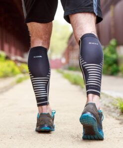 Mava Sports Calf Sleeves Compression (Pair), Leg Compression Calf Sleeve for Runners, for Men & Women, Unisex Black X-Large 14 71Izvn2l1SL