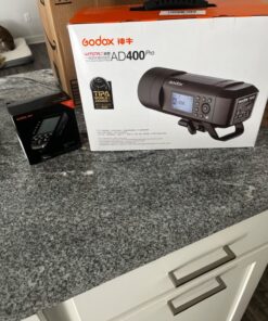 Godox AD400 Pro AD400Pro Outdoor Flash Strobe, Portable 400W 2.4G TTL 1/8000 HSS Monolight, 0.01-1s Recycle, 30W LED Modeling Lamp with Rechargeable Battery and Bowens Mount 80 71J HJAz0NL