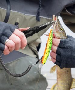 Piscifun Fishing Pliers, Saltwater Fishing Pliers with Split Ring, Fish Hook Remover, Corrosion Resistance Fly Fishing Pliers with Braid Cutters, Sheath and Lanyard, Fishing Gear Gifts for Men Black Nylon Sheath 27 71J TqUoA3L