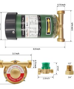 KOLERFLO 120W Water Pressure Booster Pump 115VAC,396 GPH,21.7 PSI Household Automatic Home Booster Pump with Water Flow Switch for Home Kitchen Bathroom Irrigation(H15GR-15) 33 71J1MC0oMrL
