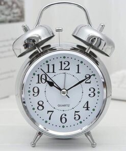 Sharp SPC800 Quartz Analog Twin Bell Alarm Clock (Silver) 19 71J2gxlRMuL