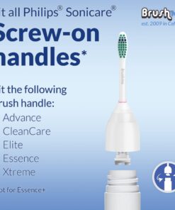 Alternative view of Brushmo Replacement Toothbrush Heads for Philips Sonicare E-Series HX7022/66, Fits Sonicare Essence, Xtreme, Elite, Advance, and CleanCare Electric Toothbrush, 6 Pack Standard - Green 6 Count (Pack of 1)