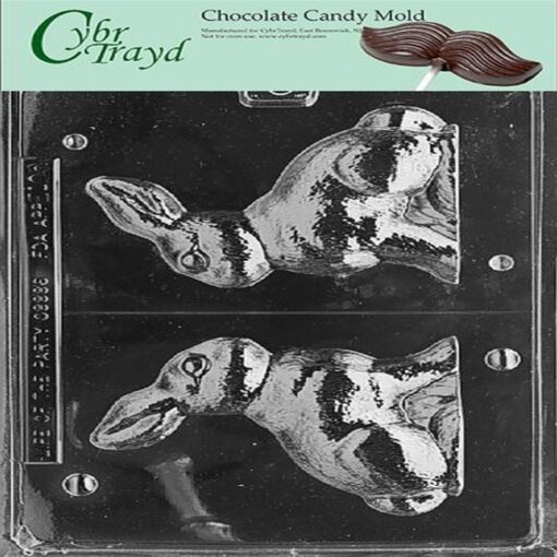 Cybrtrayd 5-Inch Bunny Chocolate/Candy Mold with Exclusive Cybrtrayd Copyrighted Chocolate Molding Instructions