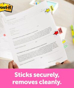 Alternative view of Post-it "Sign and Date" Flags, 200/Desk Grip Dispenser, 1 Dispenser/Pack, 1 in Wide, Bright Green (680-HVSD) 200 Flags Sign & Date Post-it