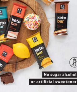Perfect Keto Bars - The Cleanest Keto Snacks with Collagen and MCT. No Added Sugar, Keto Diet Friendly - 3g Net Carbs, 18g Fat,11g protein - Keto Diet Food Dessert (Salted Caramel, 12 Bars) Salted Caramel 12 Count (Pack of 1) 28 71J8MZmjEOL