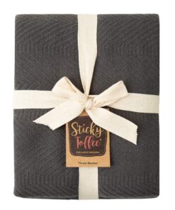 Cotton Throw Blanket for Couch, 60x50 in, Woven Warm and Soft Lightweight Dark Gray Throw, Herringbone Weave Boho Farmhouse Herringbone Gray 12 71J8N1x0dzL