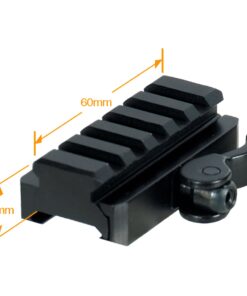 Alternative view of UTG 5-Slot QD Lever Mount Adaptor and Riser, Medium Profile , Black