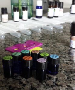 Vivaplex 24, Cobalt Blue, 2 ml (5/8 Dram) Glass Bottles, with Orifice Reducers and Black Caps 20 71J9VCk9q2L