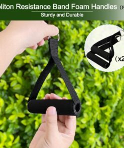 Alternative view of Goliton Resistance Band Door Anchor Secure Door Anchor Accessory Replacement and 2x Resistance Band Handles Exercise Band Handles Works With Resistance Band to Create Your Home Gym