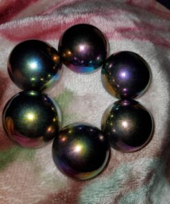 6 Pieces of 1.26" Sphere Magnet Rainbow Magnetic Balls | Hematite Rattle Snake |Fidget Toys for Anxiety | Large Magnetic Balls | Magnets for Kids 28 71JAMoJ9qQL