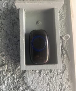 SadoTech Wireless Doorbells for Home, Apartments, Businesses, Classrooms, etc. - 1 Door Bell Ringer & 1 Plug-In Chime Receiver, Battery Operated, Easy-to-Use, Wireless Doorbell w/LED Flash, Black 45 71JAcTagQAL 1