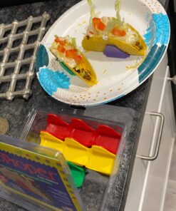 TacoProper Proper Fiesta Pak, Set of 12 Taco Holders, 1.75 x 1-Inch, 12-Pack, Multicolored 45 71JBnILP1NL
