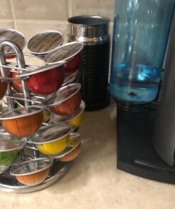 Nifty Vertuoline Coffee Pod Carousel – Nickel Chrome Finish, 28 Pod Capsule Holder, Spins 360-Degrees, Lazy Susan Platform, Home or Office Kitchen Counter Organizer 28 71JBppy0fRL