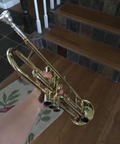 Mendini By Cecilio Bb Trumpet - Trumpets for Beginner or Advanced Student w/Case, Cloth, Oil, Gloves - Brass Musical Instruments For Kids & Adults Gold 44 71JBuuWPFTL 2
