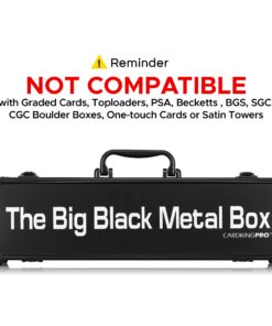The Big Black Metal Box, Compatible With Cards Against Humanity, Magic The Gathering, MTG, (Game Not Included) | Includes 8 Dividers | (Long Version) Fits up to 1400 Loose Unsleeved Cards The Big Black Metal Box 19 71JDEy3M5rL