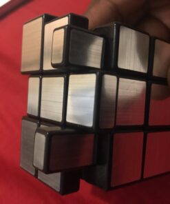 D-FantiX Shengshou Mirror Cube 3x3x3 Speed Cube 3x3 Mirror Blocks Cube Different Shapes Silver Cube 57mm 26 71JF 43N7yL