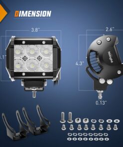 Alternative view of Nilight Led Pods Fog Lights - 18W 1260LM Flood Lights for Off Road, Boats - 2 Year Warranty