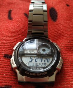 Casio Men's AE1000WD-1AVCF Silver-Tone Digital Watch 52 71JFEqibDgL