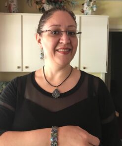 Falari Green Abalone Shell Stretch Bracelet Round 11 71JFTwEhPdL