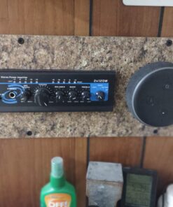 Pyle Home Home Audio Power Amplifier System with Bluetooth - 2X120W Mini Dual Channel Mixer Sound Stereo Receiver Box w/ RCA, AUX, Mic Input - For Amplified Speakers, PA, Theater, Studio Use -PTA4 31 71JFirqIiL