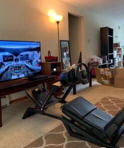 Next Level Racing F-GT Racing Simulator Cockpit. Formula and GT racing simulator cockpit compatible with Thrustmaster, Fanatec, Moza Racing on PC, Xbox and PS 55 71JFxXW7JxL