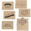 Kraft Thank You Note Card Assortment Pack - Set of 36 Cards - 6 Designs Blank Inside - with Kraft envelopes (53513) Kraft Pack 6 71JGc1mSkqL