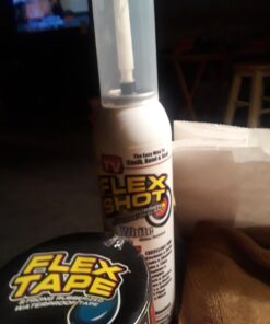 Flex Shot Rubber Adhesive Sealant Caulk, 8-oz, White Adhesive Caulk 25 71JHM2IEhL