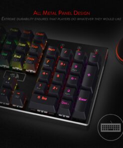 Redragon K556 RGB LED Backlit Wired Mechanical Gaming Keyboard, 104 Keys Hot-Swap Mechanical Keyboard w/Aluminum Base, Upgraded Socket and Noise Absorbing Foams, Soft Tactile Brown Switch K556 Wired 28 71JHNjg1M8L