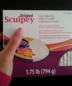 Original Sculpey White, Non Toxic, Polymer clay, Oven Bake Clay, 1.75 pounds Single 54 71JHljDVX3L