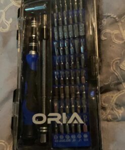 ORIA Precision Screwdriver Kit, 60 in 1 with 56 Bits Screwdriver Set, Magnetic Driver Kit with Flexible Shaft, Extension Rod for Mobile Phone, Smartphone, Game Console, Tablet, PC, Blue 41 71JHz5K DhL