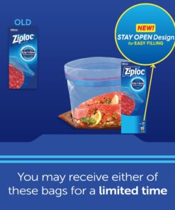 Ziploc Quart Food Storage Freezer Bags, New Stay Open Design with Stand-Up Bottom, Easy to Fill, 75 Count 23 71JI5MvbIhL 1
