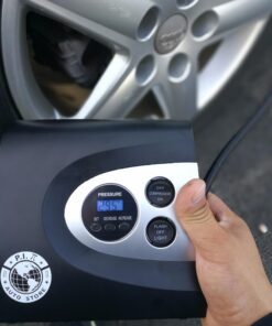 12V Air Compressor, PI Store Tire Inflator, Portable Tire Pump, Digital Air Pump With Pressure Gauge, Auto-Shut Off, LED Light For Car Tires, Bicycle, Camping Equipment, and Inflatables Pumping Use 51 71JJwhrfg1L