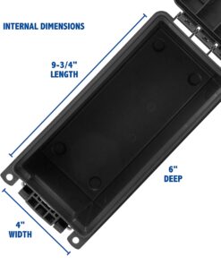 Sheffield 12629 Field Box, Ammo Storage Can and Water Resistant Ammo Can, Bullet Case Designed for Pistol, Rifle, or Shotgun Ammo Storage, Stackable and Lockable Ammo Box, Made in The USA, Black 39 71JK4w8ZSL