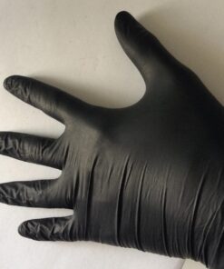 AMMEX Black Nitrile Exam Gloves, Box of 100, 3 Mil, Size Small, Latex Free, Powder Free, Textured, Disposable, Non-Sterile, Food Safe, ABNPF42100BX Small (Pack of 100) 46 71JKAeMvnCL