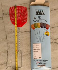 Bug & Fly Swatter – Braided Metal Handle 6 Pack Fly Swatters – Indoor/Outdoor – flyswatter 18 inch - Set of 6 25 71JKQFa6vL